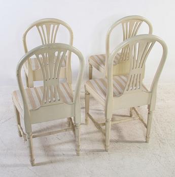 STOLAR, 4 st, gustaviansk stil, sent 1900-tal.