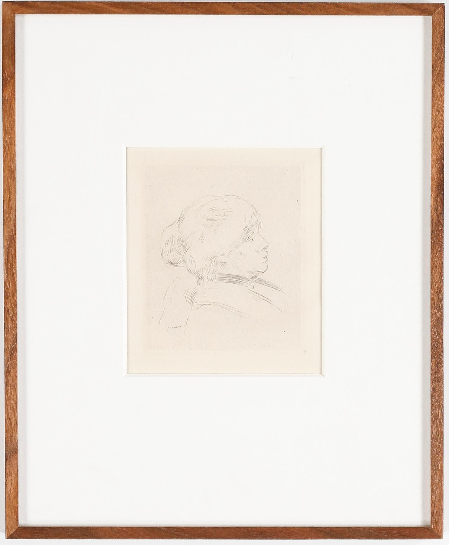 PIERRE-AUGUSTE RENOIR, etsning, motiv från 1892, tryckt ca 1923, signerad i plåten.