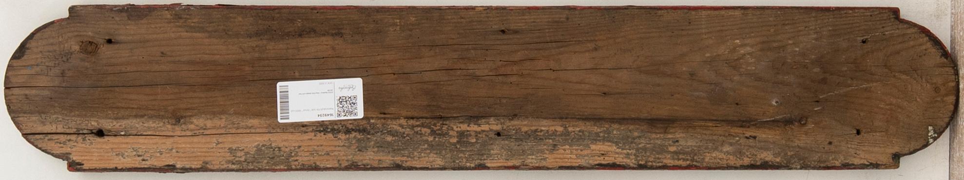 Namnskylt för båt "Ahus" 1900-tal.