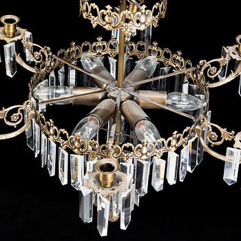 A second half of the 20th Century pair of chandeliers.