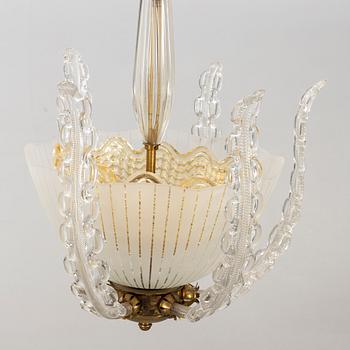 FRITZ KURTZ taklampa Orrefors möjligen 1940/50-tal.