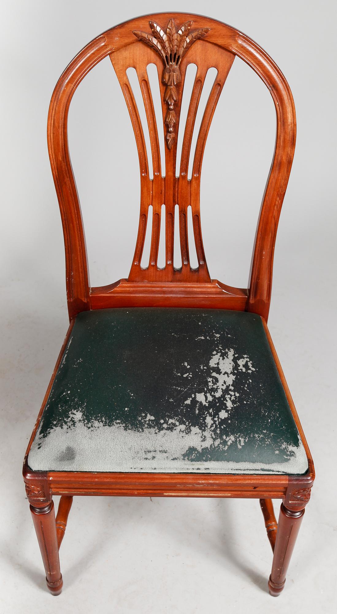 MATSALSMÖBEL, 5 del, gustaviansk stil, 1900-talets andra hälft.