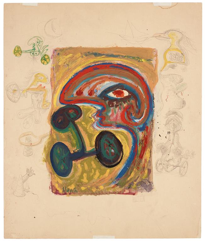 CO Hultén, mixed media, signed and executed 1940.