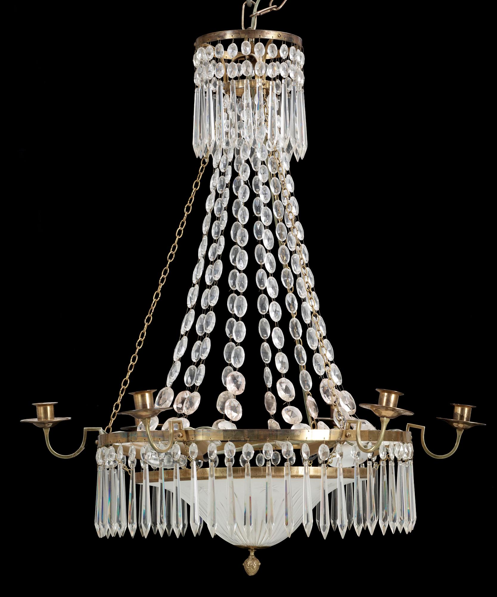 LJUSKRONA, gustaviansk stil, 1900-tal. H 85.