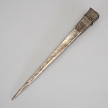 Silver Hairpin and Dagger, silver and bone, Hmong hill tribe, Laos/Burma, late 19th early 20th century.