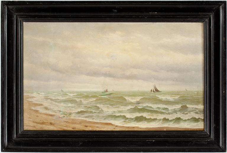 OKÄND KONSTNÄR, olja på duk. 1800-talets slut.