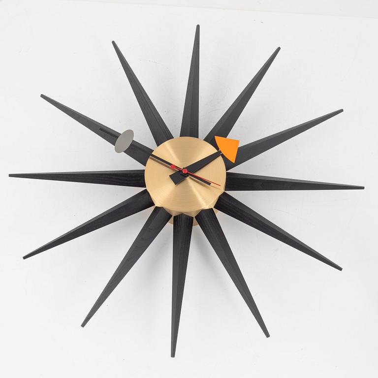 Georg Nelson, väggklocka, "Sunburst", Vitra.