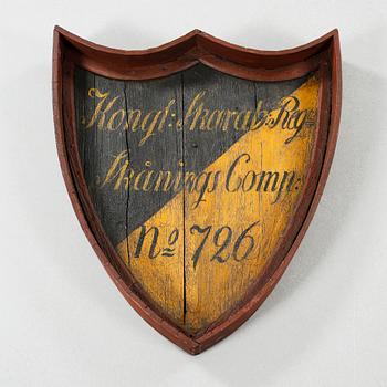 A wooden board for a soliders home, 19th century.