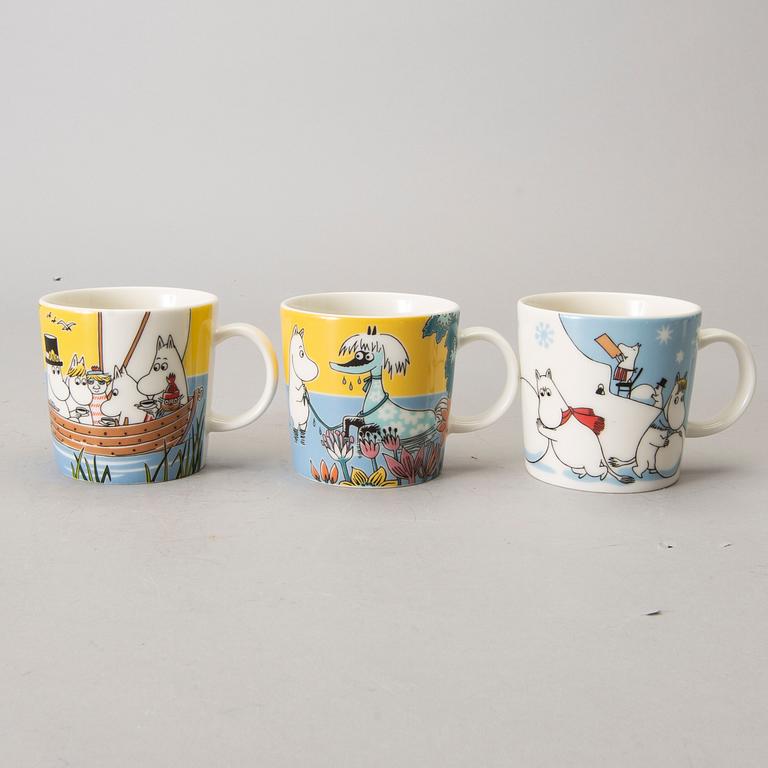 MUMIN SERVISDELAR, 19 delar, porslin, Moomin Characters, Arabia, Finland.