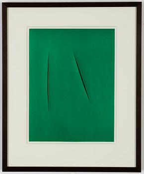 Lucio Fontana, pochoir, ur XX:e siècle nr 12 1959, tryckt hos Daniel Jacomet, Paris.