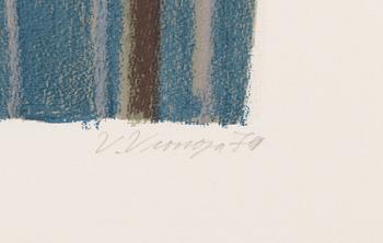 VEIKKO VIONOJA, färglitografi, signerad och daterad 1979, numrerad 42/100.