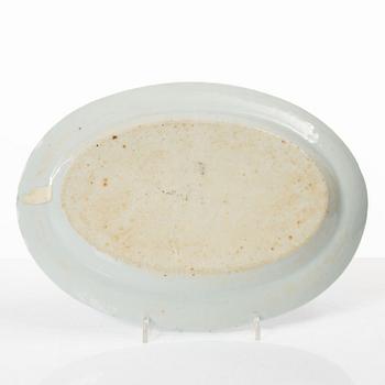Form och stekfat, porslin, Kina, Qingdynastin, omkring 1800.