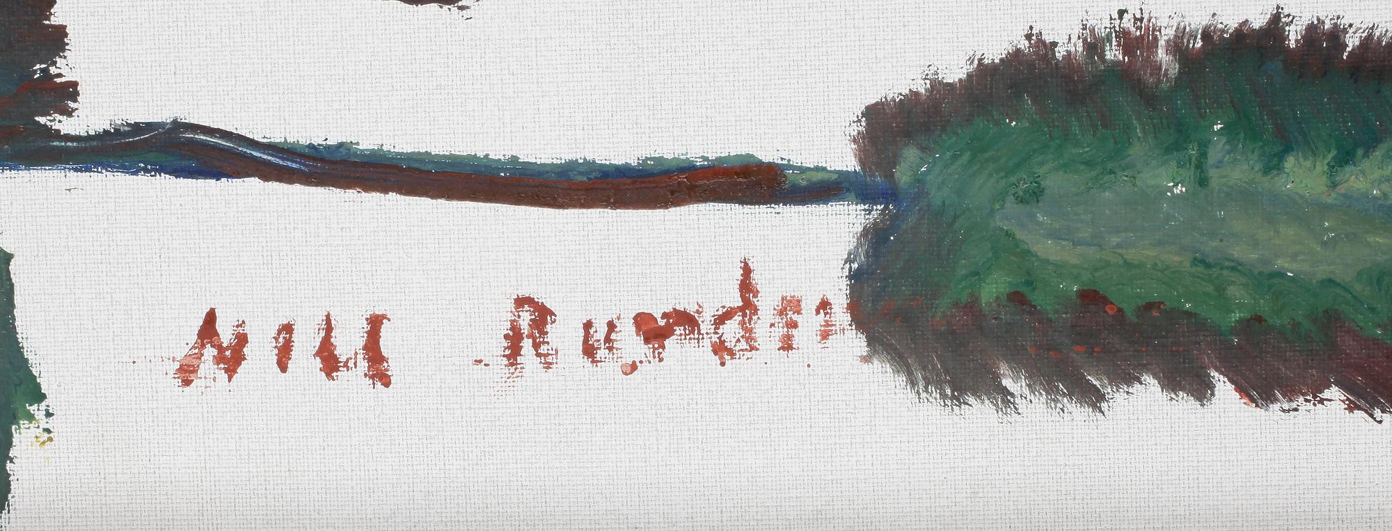 NILS "BJÖRNJÄGARN" RUNDGREN, olja på duk, sign.