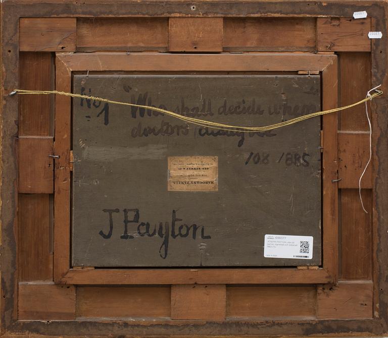 JOSEPH PAYTON, olja på pannå, signerad och daterad 1862 (?).