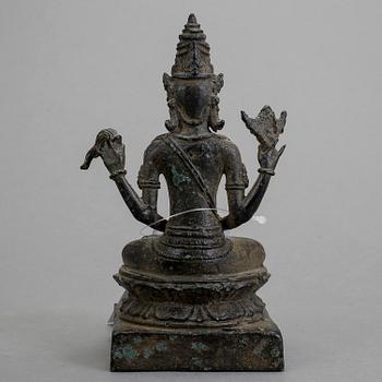 FIGURIN, patinerad brons, möjl Indonesien, 1800/1900-tal.