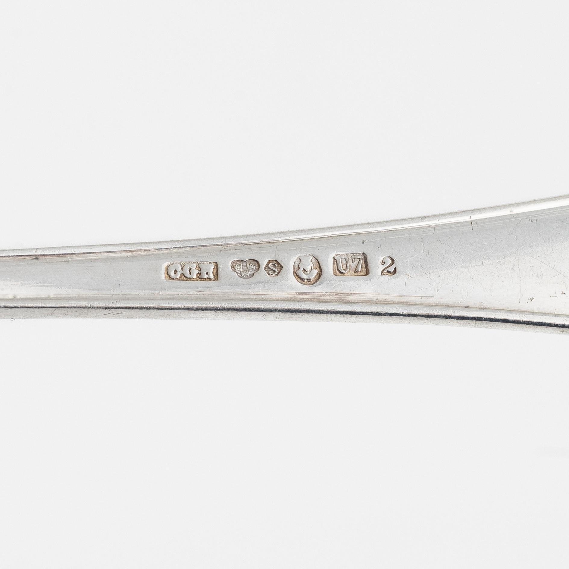 Bestickservisdelar, 25 st, bl.a. CG Hallberg, Stockholm 1938.