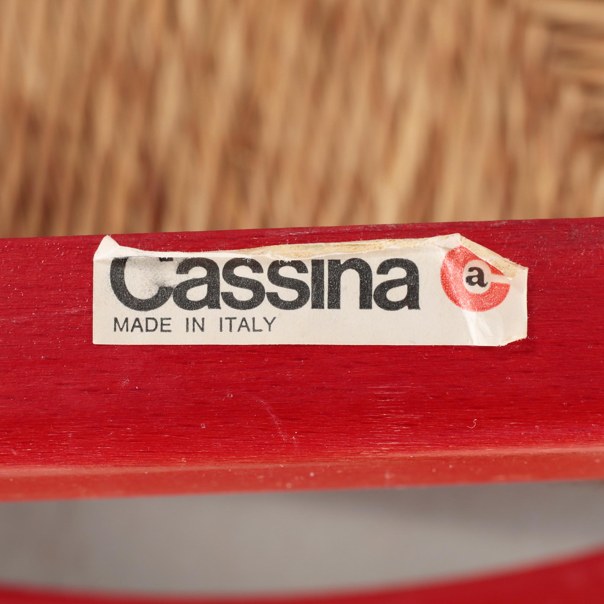 Six "Carimate" chairs, designed by Vico Magistretti for Cassina.