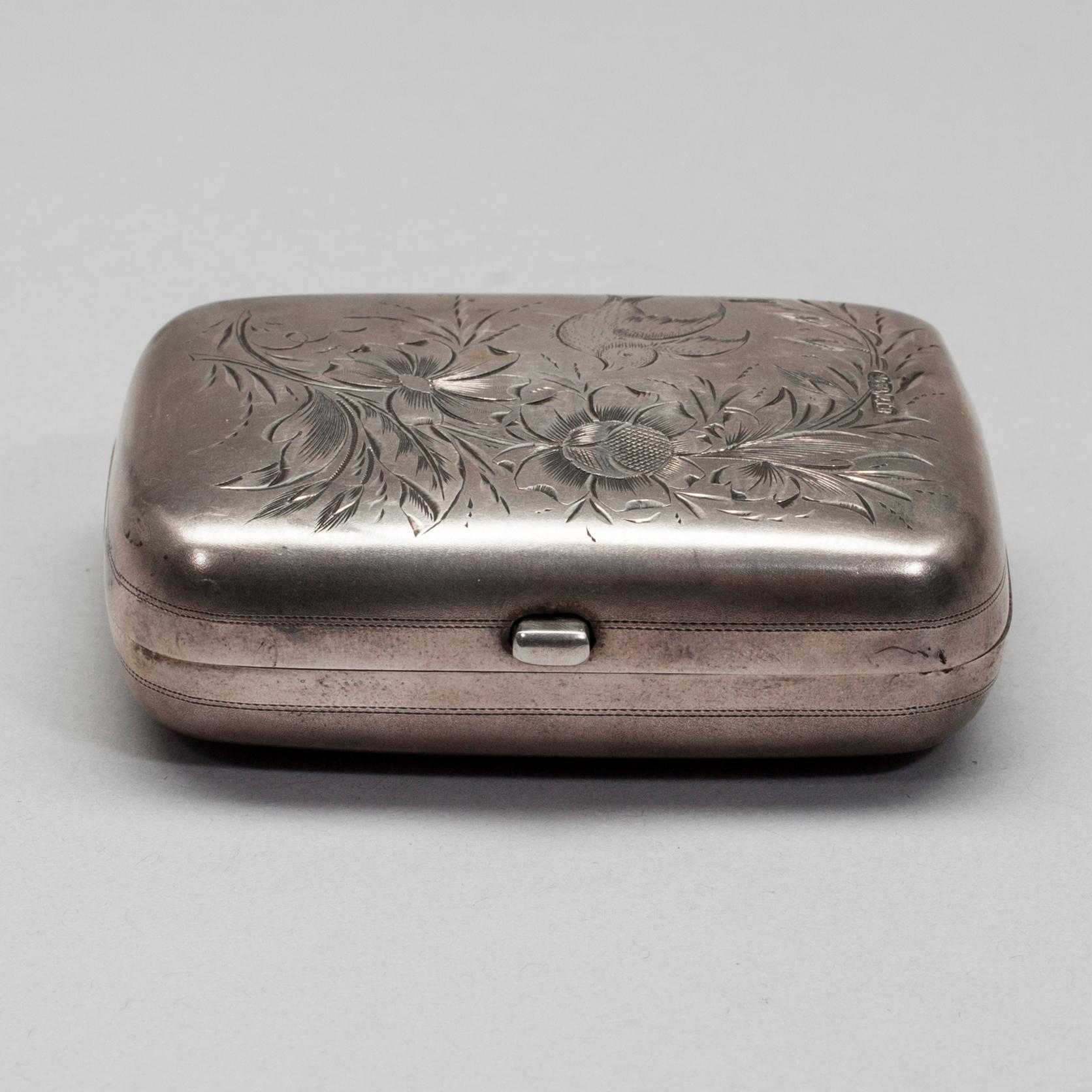 PORTMONNÄ, silver, Ryssland, S:t Petersburg ca 1900, totalvikt 58 g.