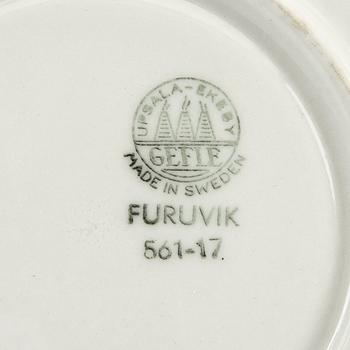 Berit Ternell, tekopp med fat "Furuvik" Uppsala Ekeby 1960-62.