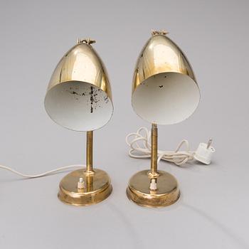 A pair of desk lights or wall lights marked Itsu from the mid 20th century.