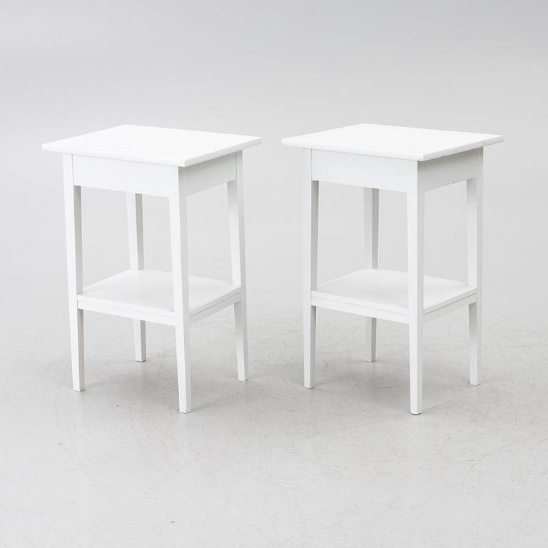 Bedside tables, a pair, 20th century,