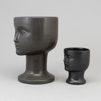 Two Lisa Larson stoneware vases from Gustavsberg.