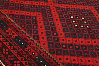 A Afghan kelim carpet, 361 x 241 cm.