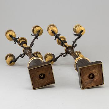 A PAIR OF CANDELABRA, empire-style, ca 1900.