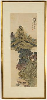 Unknown artist, a chinese painting, ink and colour on paper, 20th century.