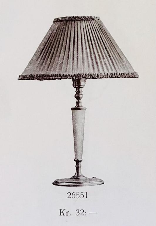 Erik Tidstrand, a pair of table lamps, model "26551", Nordiska Kompaniet, Sweden 1920s.