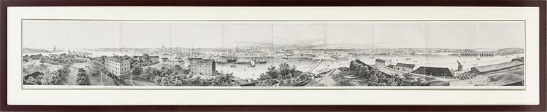 Carl-Johan Billmark, "Panorama de Stockholm pris de la Coupole de l'Eglise de Skeppsholmen".