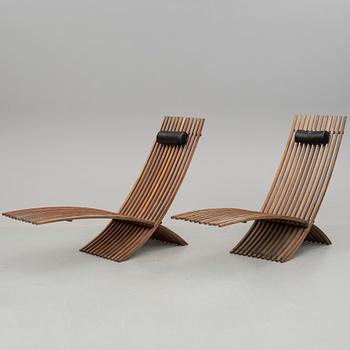 DÄCKSTOLAR, ett par, "Nozib", Nils-Ole Zib för Skargaarden, 2000-tal.