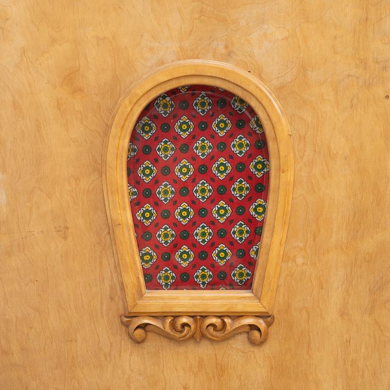 A birch veneered book case/wardrobe, 1930's/40's.