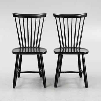 Carl Malmsten, six panted 'Lilla Åland' chairs from Stolab, dated 2009.