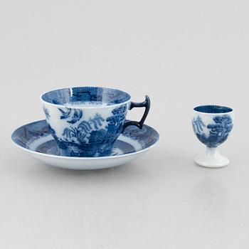 Matservis, flintgods, "Davenport Willow", Booths, England, tidigt 1900-tal.