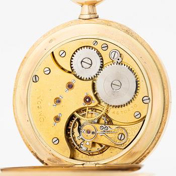 Omega, pocket watch, hunter case, 49.5 mm.
