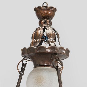 Arvid Böhlmarks Lampfabrik, chandelier model “5680”, Stockholm, 1910s–1920s.