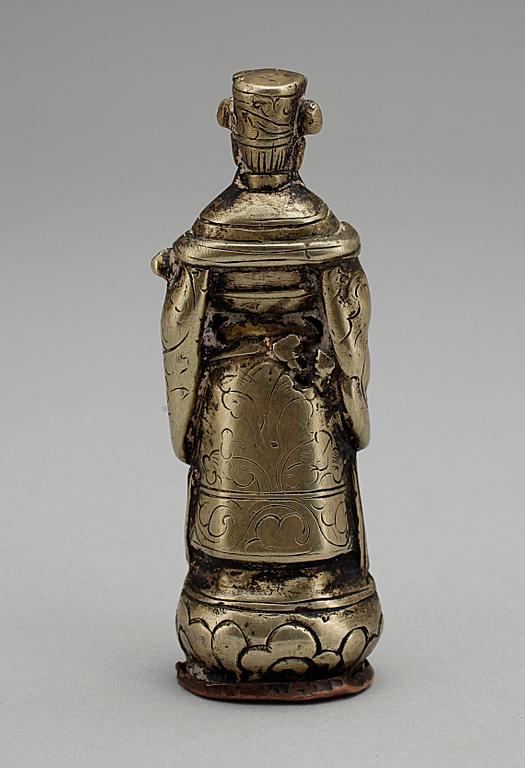 FIGURIN, silverlegering, Qing dynastin, (1644-1912), Kina.