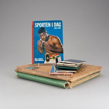 SAMLING FOTBOLLSAUTOGRAFER, bla Ryska landslaget -64, Benfica, Nacka Skoglund, Prawitz Öberg, 1960-70-tal.