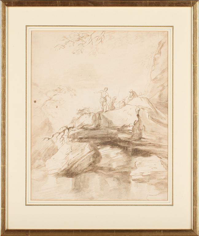 SALVATOR ROSA, hans art, blandteknik, 1800-tal.