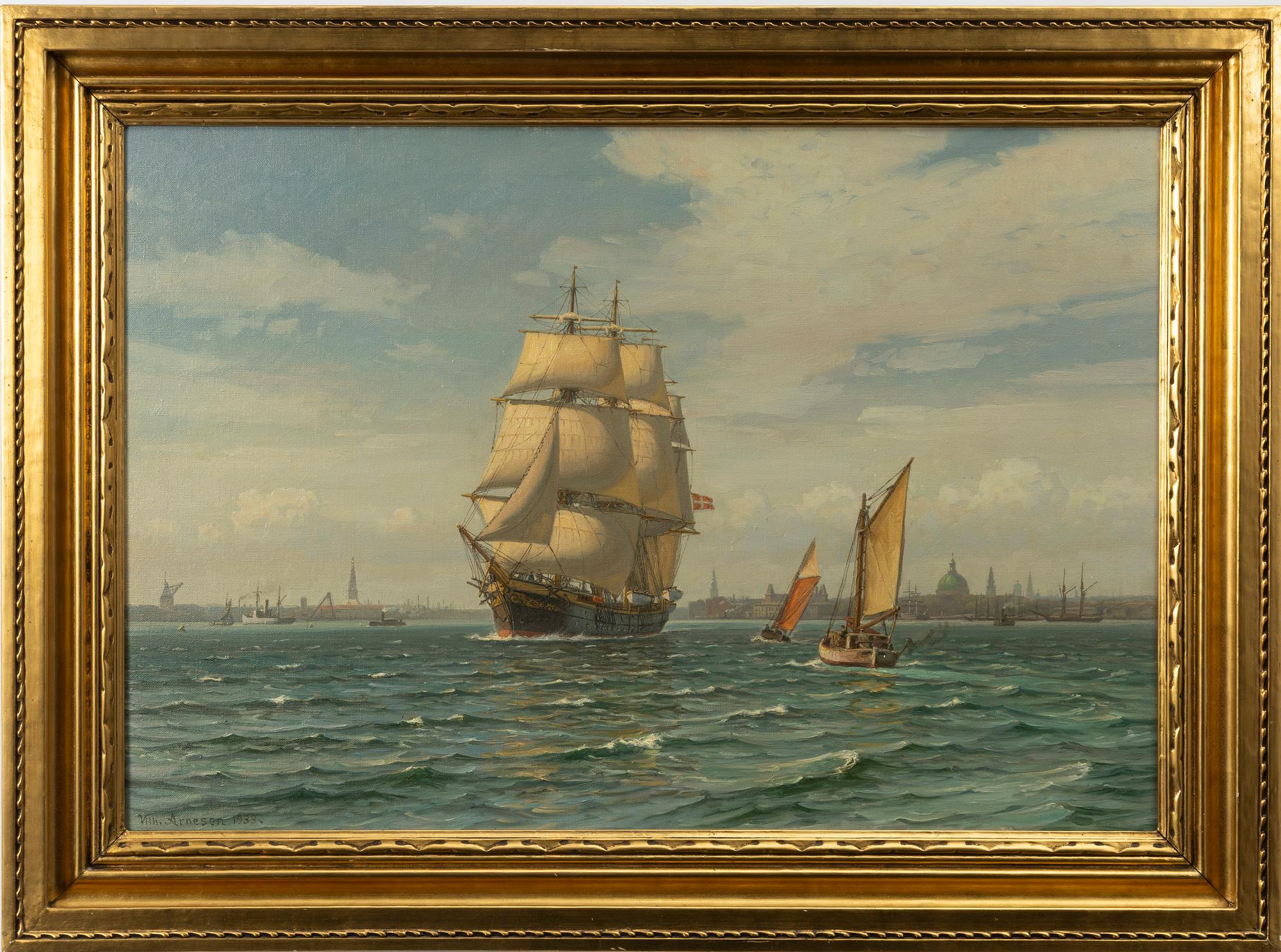 Vilhelm Arnesen, Full-rigged ship off Copenhagen.