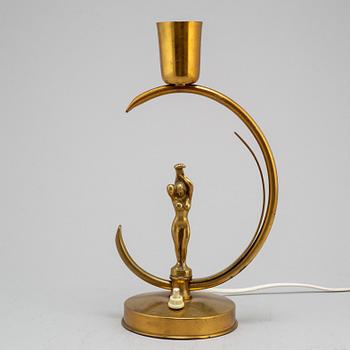 a 1940's-50's brass table lamp by Ystad Metall.