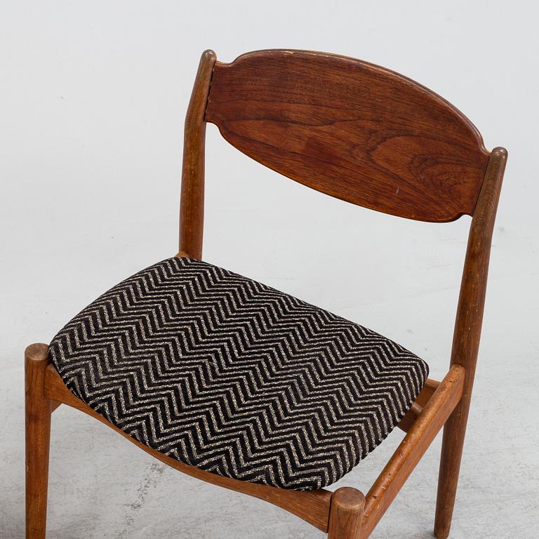 Erik Buck, a set of three chairs from Vamo Møbelfabrik, Denmark, 1960's.