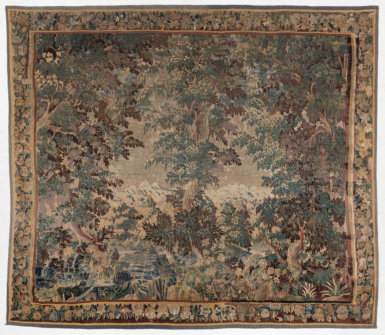 A flemish 'verdur' tapestry, c. 282 x 321 cm, 18 th century.