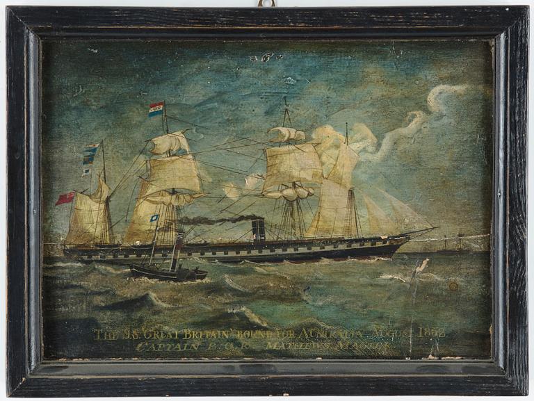 OKÄND KONSTNÄR, Troligen 1800-tal, olja på panna, ej signerad.