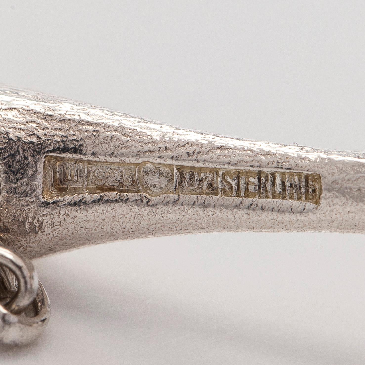 Björn Weckström, hänge, "Nectaris", silver, akryl, Lapponia 1973.