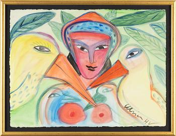 Ulrica Hydman-Vallien, akvarell, signerad.
