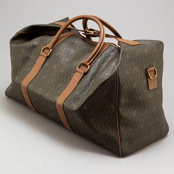 CHRISTIAN DIOR, a canvas and leather weekendbag.