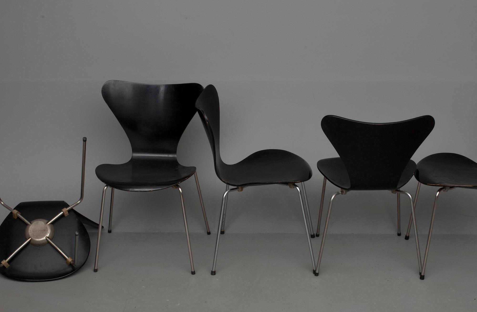 STOLAR, 5 st, "Sjuan", Arne Jacobsen, Fritz Hansen.