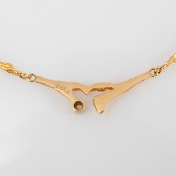 Björn Weckström, Necklace, "Vårdagg", 18K and brilliant-cut diamond, Lapponia.